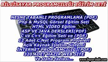 Bilgisayar Programcılığı Eğitim Seti İndir