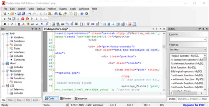 codelobster ide indir e28093 full 1.3.0 turkce 1