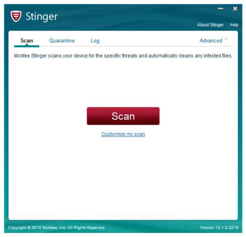 mcafee stinger full indir e28093 v12.1.0.2915 virus silme 1