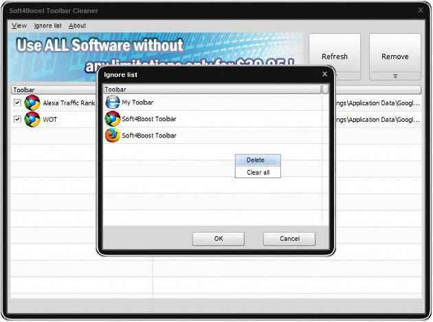 soft4boost toolbar cleaner full v5.6.9.865 indir tolbar silme 1