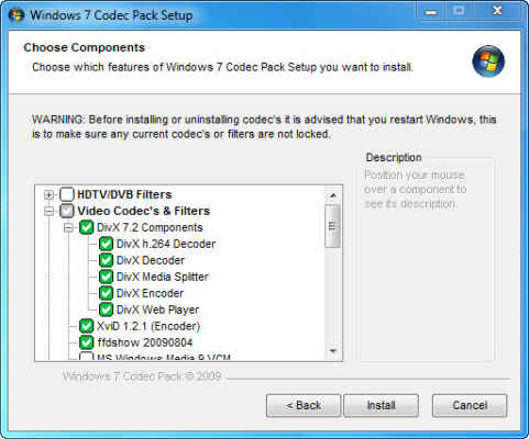 windows 7 codec pack indir e28093 full 4.2.1 1