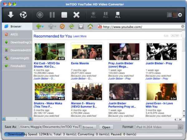 ImTOO YouTube Video Converter3