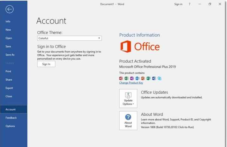 Windows 10 Pro RS5 with Office 20191