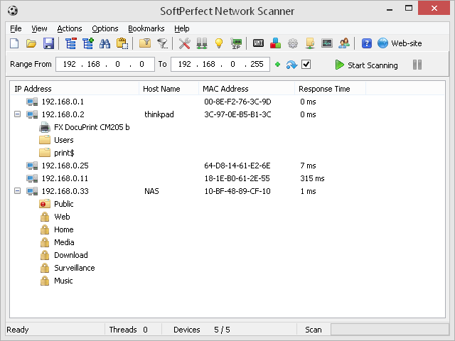 softperfect network scanner