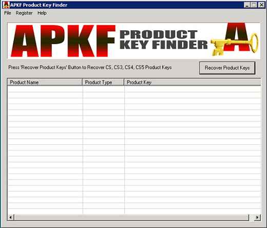 APKF Adobe Product Key Finder1