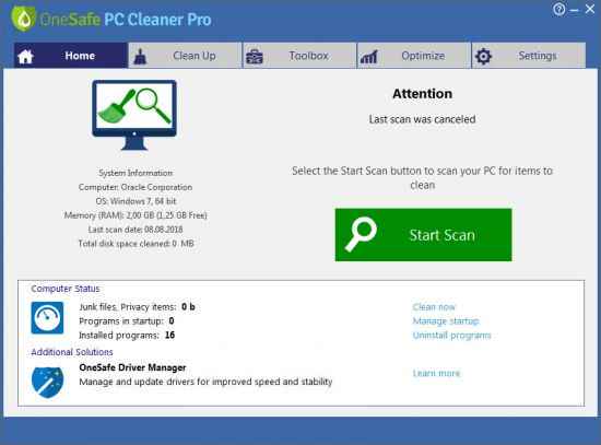 OneSafe PC Cleaner 1